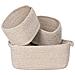 Set 3 Cestini In Cotone Intrecciato Teixo — Beige Naturale - Foto miniatura 2