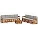 Set divani con cuscino 9 pcs Grigio Naturale e Chiaro - Foto miniatura 1