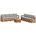 Set divani con cuscino 9 pcs Grigio Naturale e Chiaro - Foto miniatura 3