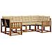 Set di divani da esterno con cuscino 6 pcs Naturale e Beige - Foto miniatura 1
