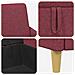 Set di Divani con Storage 2 pcs Rosso Vino Poliestere - Foto miniatura 6