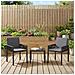 Sedie da giardino 6 pcs Nero e Grigio scuro polyrattan - Foto miniatura 2
