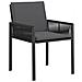 Sedie da giardino 6 pcs Nero e Grigio scuro polyrattan - Foto miniatura 3