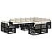Set Divano da Giardino 13 pcs Nero e Bianco Crema polyrattan - Foto miniatura 1