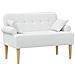 Loveseat con bottoni imbottiti Bianco 120 x 65 x 79 cm Tessuto - Foto miniatura 1