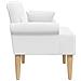 Loveseat con bottoni imbottiti Bianco 120 x 65 x 79 cm Tessuto - Foto miniatura 4