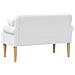 Loveseat con bottoni imbottiti Bianco 120 x 65 x 79 cm Tessuto - Foto miniatura 5