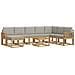 Set di divani da esterno 9 pcs Bianco e Grigio Chiaro - Foto miniatura 1