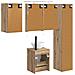 Set di Armadi da Bagno 5 pcs Rovere Artigianale - Foto miniatura 7