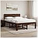Letto matrimoniale con testiera ROSTOCK Marrone Scuro - Foto miniatura 5