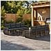 Set Divano da Giardino 9 pz Grigio e Grigio Scuro polyrattan - Foto miniatura 5