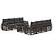 Set Divano da Giardino 9 pz Grigio e Grigio Scuro polyrattan - Foto miniatura 1