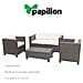 Salotto arredo giardino polyrattan con cuscini mod. Maratea Marrone - Foto miniatura 2
