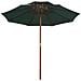 Ombrellone A 2 Livelli 270x270 Cm Con Palo In Legno Verde - Foto miniatura 3