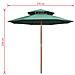 Ombrellone A 2 Livelli 270x270 Cm Con Palo In Legno Verde - Foto miniatura 6
