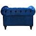 Poltrona Vintage In Tessuto Vellutato Blu Chesterfield - Foto miniatura 10
