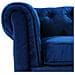 Poltrona Vintage In Tessuto Vellutato Blu Chesterfield - Foto miniatura 21
