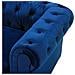 Poltrona Vintage In Tessuto Vellutato Blu Chesterfield - Foto miniatura 22