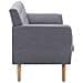 Divano A 3 Posti In Stoffa Imbottito 172x70x82cm Grigio Chiaro - Foto miniatura 5