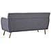 Divano A 3 Posti In Stoffa Imbottito 172x70x82cm Grigio Chiaro - Foto miniatura 6