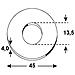 Kl4180040 - Rondelle, Zincate, Din 440, 1.000 G, 13,5 X 45 X 4 Mm - Foto miniatura 2