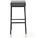 Sgabello Bar Montreal Imbottito In Similpelle I Sgabello Panchetto Design Cucina Bar I Sgabello Bancone Alt. 80 CM Grigio Metallo Nero - Foto miniatura 2