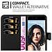 Custodia Compatibile Con Huawei Nova 2 In Nero Carbone - Coperchio Protettiva Con Chiusura Magnetica, Funzione Stand E Tasca Per Le Carte - Foto miniatura 4