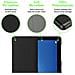 Custodia Per Tablet Compatibile Con Huawei Mediapad T5 10 (10.1"" Zoll) In Nero Satin - Coperchio Protettiva Ultra Sottile Senza Funzione Auto Wake Up E Stand - Foto miniatura 7