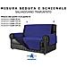 Copridivano Antimacchia - Salvadivano Trapuntato Double Face - 2 Posti Per Seduta Da 115 A 140 Cm - Azzurro / blu - Foto miniatura 5