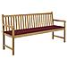 Panca Da Giardino Con Cuscino Rosso Vino 175 Cm Legno Di Teak - Foto miniatura 1
