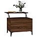 Tavolino Salotto Rovere Marrone 60x44,5x45 Cm Legno Multistrato - Foto miniatura 5