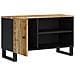 Mobile Tv 80x33x46cm Legno Massello Mango E Legno Multistrato - Foto miniatura 2