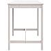 Tavolo Da Giardino Bianco 121x82,5x110cm Legno Massello Di Pino - Foto miniatura 2