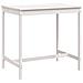 Tavolo Da Giardino Bianco 121x82,5x110cm Legno Massello Di Pino - Foto miniatura 1