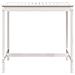 Tavolo Da Giardino Bianco 121x82,5x110cm Legno Massello Di Pino - Foto miniatura 5