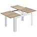 Tavolo Allungabile Midland, Consolle Estensibile Per Sala Da Pranzo, Tavolo Apribile Da Cucina Con Prolunga, 140/190x90h78 Cm, Rovere E Bianco - Foto miniatura 2