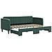 Divano Letto Con Letto Estraibile Verde Scuro 80x200cm Velluto - Foto miniatura 2