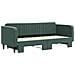 Divano Letto Con Letto Estraibile Verde Scuro 80x200cm Velluto - Foto miniatura 3