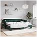 Divano Letto Con Letto Estraibile Verde Scuro 80x200cm Velluto - Foto miniatura 1
