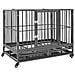 Gabbia Per Cani Con Ruote In Acciaio 92x62x76 Cm - Foto miniatura 1