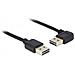 1m Usb 2.0 A M /m 90 Cavo Usb Usb A Nero - Foto miniatura 1