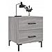 Comodino Grigio Sonoma 40x35x47,5 Cm In Legno Multistrato - Foto miniatura 3
