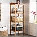 Mobile Scaffale Bagno A Colonna 4 Ripiani Libreria Angolo Legno Bambu 33 X 110cm - Foto miniatura 1
