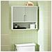 Armadietto Pensile Per Bagno O Cucina Mobiletto Bagno Da Parete Pensile Bagno Pensile Cucina Con 3 Ripiani E 2 Ante Verde 60x15x54cm Bzr140-gr - Foto miniatura 6