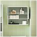 Armadietto Pensile Per Bagno O Cucina Mobiletto Bagno Da Parete Pensile Bagno Pensile Cucina Con 3 Ripiani E 2 Ante Verde 60x15x54cm Bzr140-gr - Foto miniatura 7