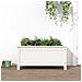 Fioriera Da Giardino Bianca 82,5x40x39cm Legno Massello Di Pino - Foto miniatura 1