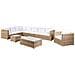 Salotto Da Giardino Rattan Marrone Chiaro 8 Posti Xxl - Foto miniatura 5