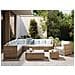 Salotto Da Giardino Rattan Marrone Chiaro 8 Posti Xxl - Foto miniatura 1