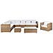 Salotto Da Giardino Rattan Marrone Chiaro 8 Posti Xxl - Foto miniatura 7