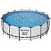 Piscina Rotonda Steel Pro Max In Acciaio 488x122 Cm 5612z - Foto miniatura 5